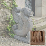 Campania Antique Winged Lion Garden Statue - S-547