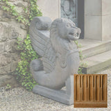 Campania Antique Winged Lion Garden Statue - S-547