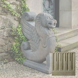 Campania Antique Winged Lion Garden Statue - S-547