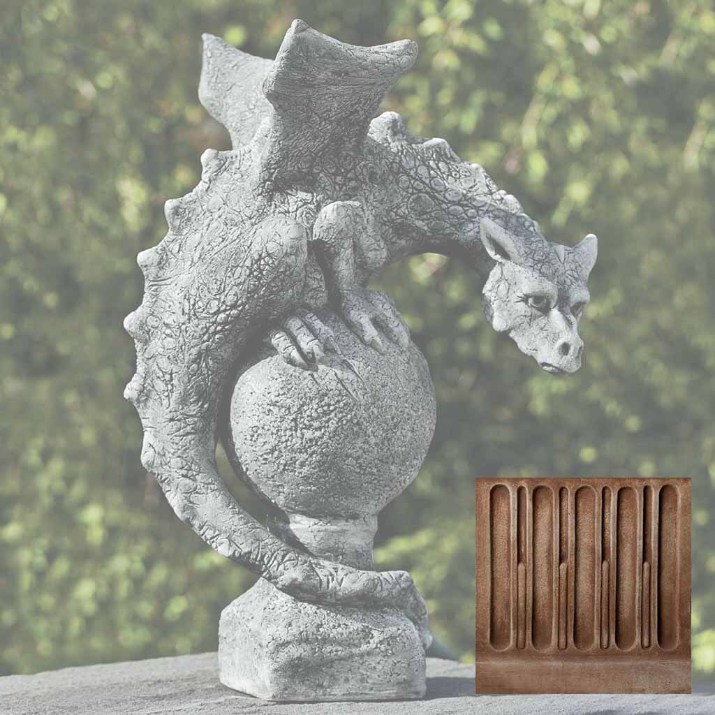 Campania Fiona Winged Dragon Garden Statue - S-462