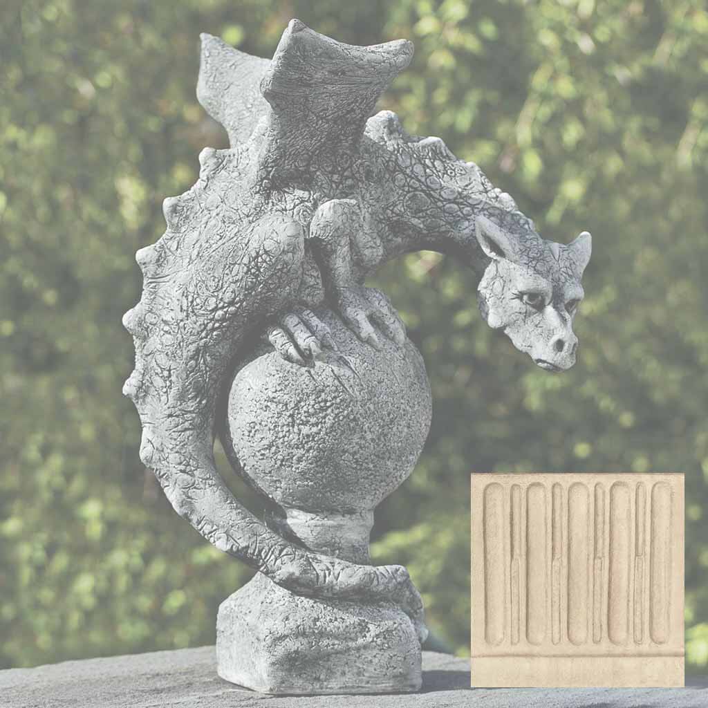 Campania Fiona Winged Dragon Garden Statue - S-462