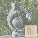 Campania Fiona Winged Dragon Garden Statue - S-462