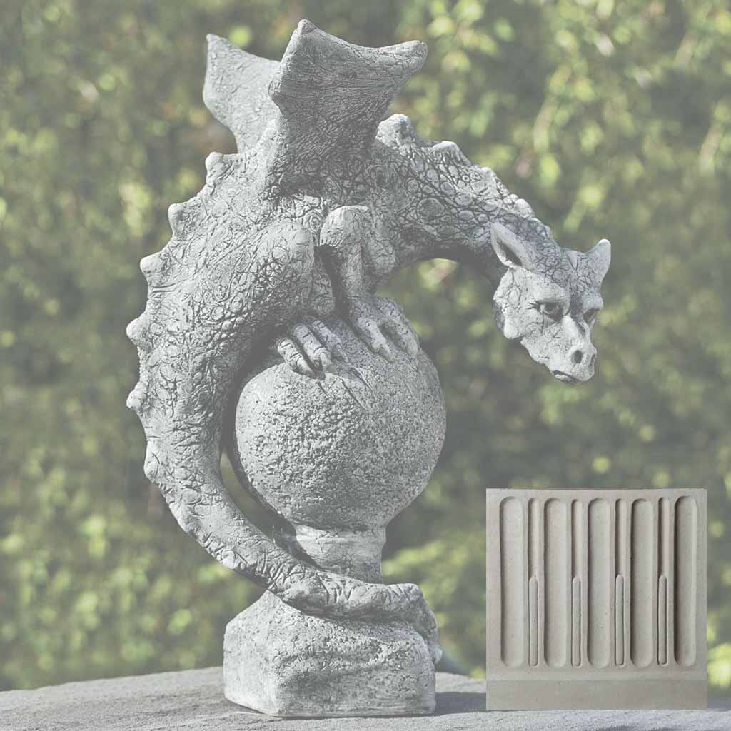 Campania Fiona Winged Dragon Garden Statue - S-462