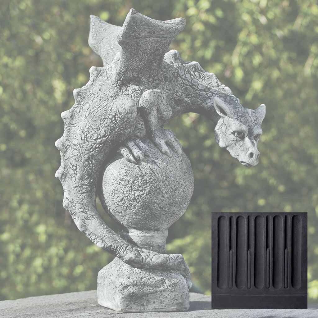 Campania Fiona Winged Dragon Garden Statue - S-462