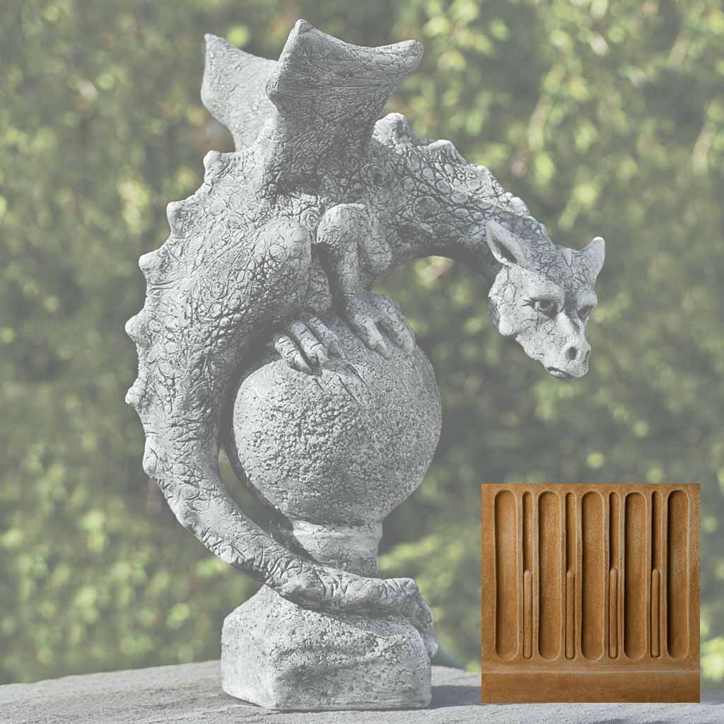 Campania Fiona Winged Dragon Garden Statue - S-462