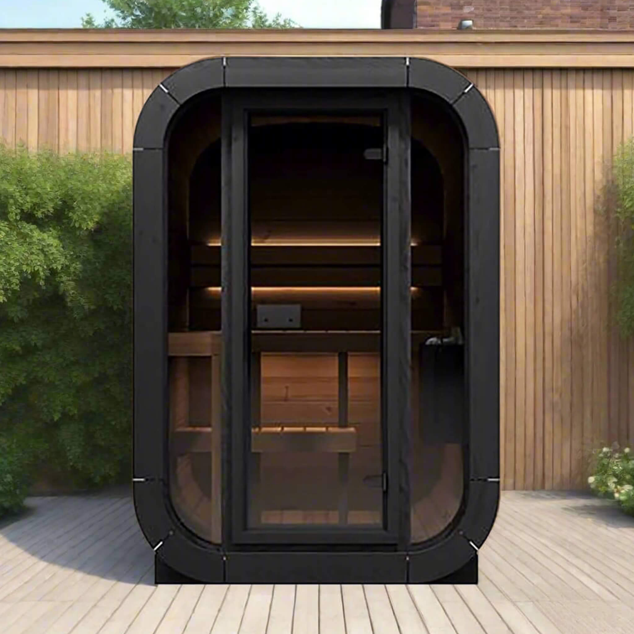 SaunaLife Model CL3G Cube-Series Outdoor 2-Person Home Sauna Kit (SAK23721)