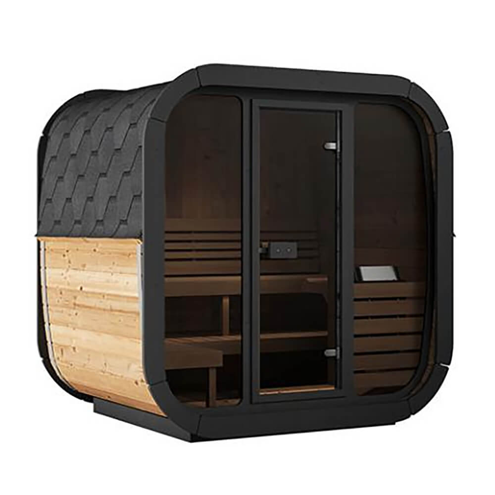 SaunaLife Model CL5G 4-Person Cube-Series Luxury Wooden Outdoor Home Sauna Kit [SL-MODELCL5G] (SAK91835)
