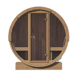 SaunaLife Model E7G Ergo Series 4-Person Outdoor Sauna Barrel With Glass Front [SL-MODELE7G] (SAK81934)