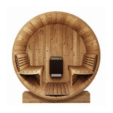 SaunaLife Model E8 Ergo Series 6-Person Outdoor Thermo-Spruce Sauna Barrel [SL-MODELE8] (SAK31809)
