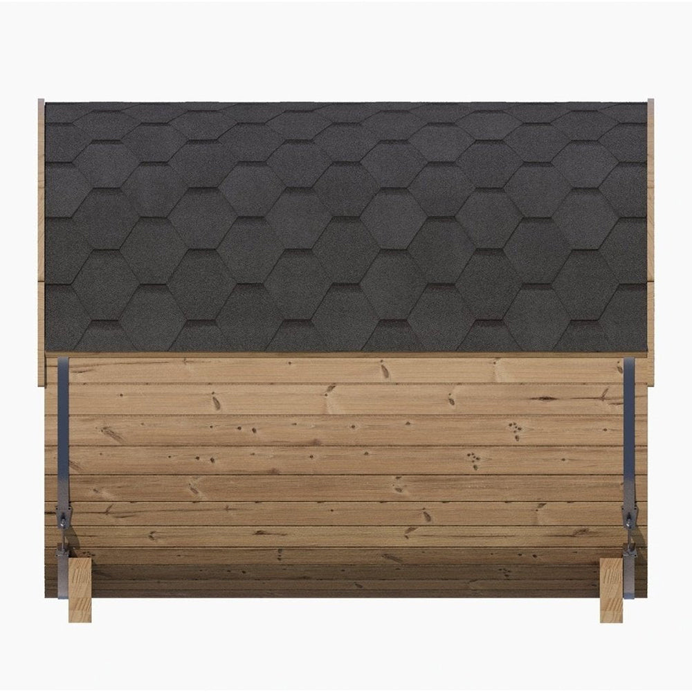 SaunaLife Model E8 Ergo Series 6-Person Outdoor Thermo-Spruce Sauna Barrel [SL-MODELE8] (SAK31809)