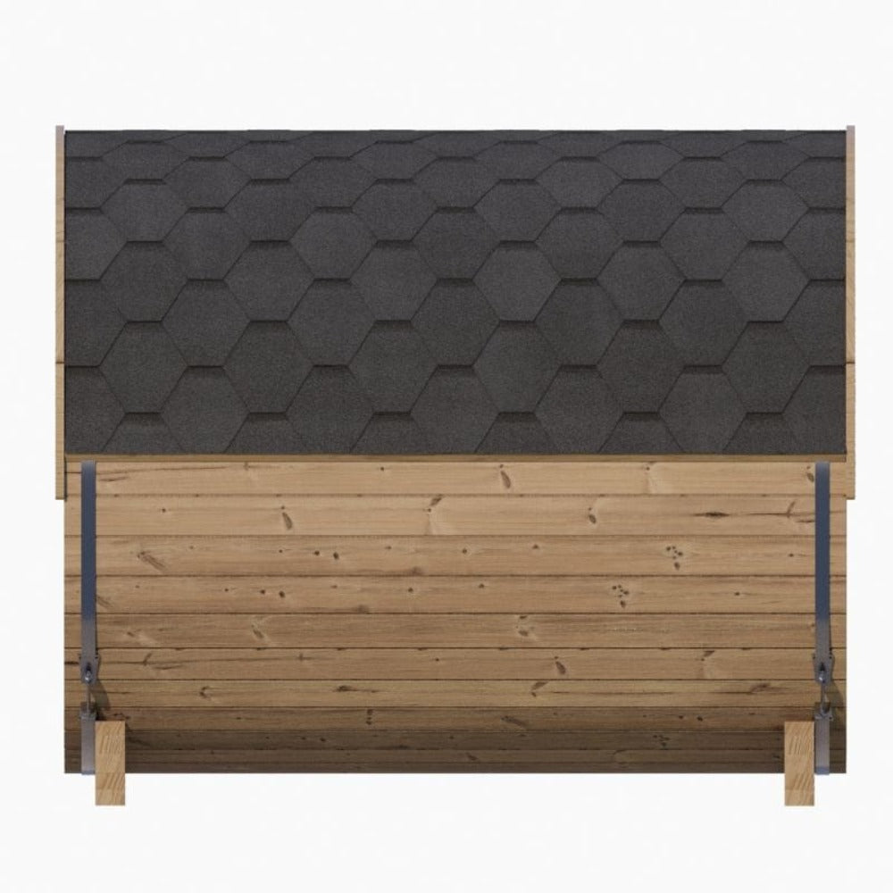 SaunaLife Model E8G Ergo Series 6-Person Outdoor Sauna Barrel With Tempered Glass Front [SL-MODELE8G] (SAK92814)