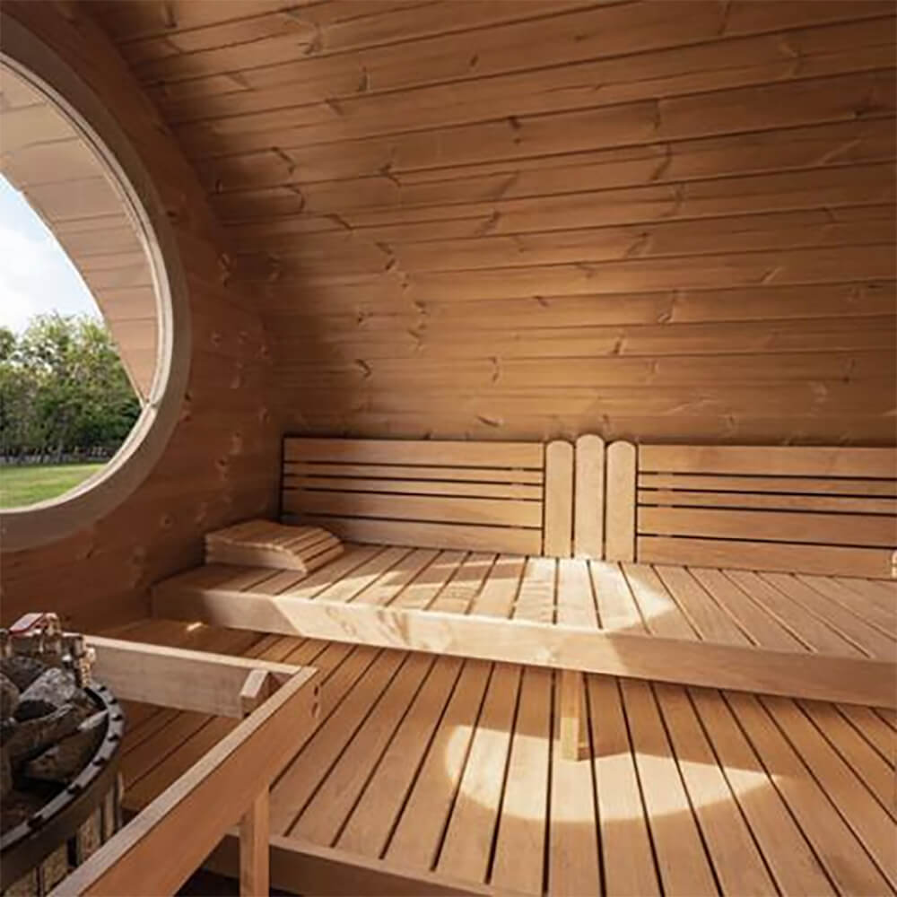 SaunaLife Model G11 8-Person Garden-Series Luxury Wooden Outdoor Home Sauna Kit [SL-MODELG11] (SAK72683)
