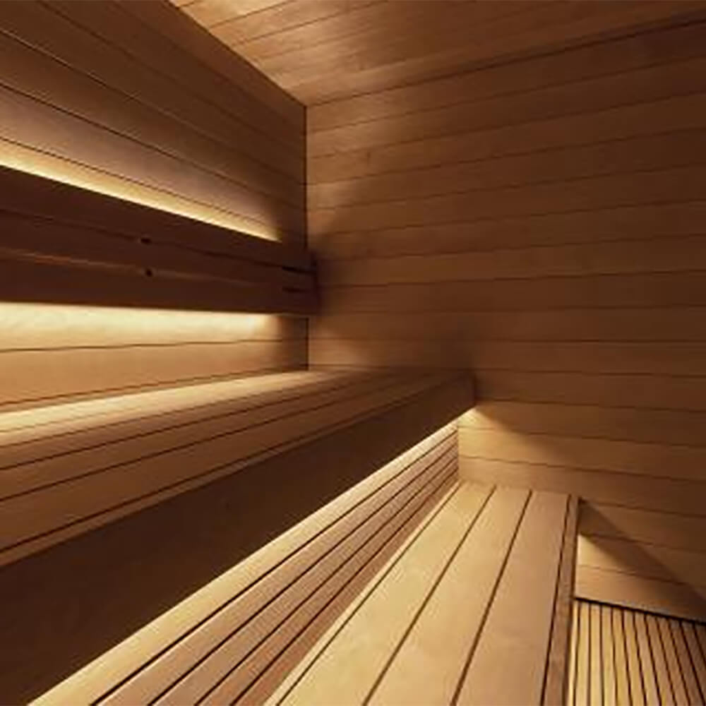 SaunaLife Model G7 6-Person Pre-Assembled Luxury Outdoor Home Sauna With Thermo-Pine Exterior Cladding [SL-MODELG7] (SAK57193)