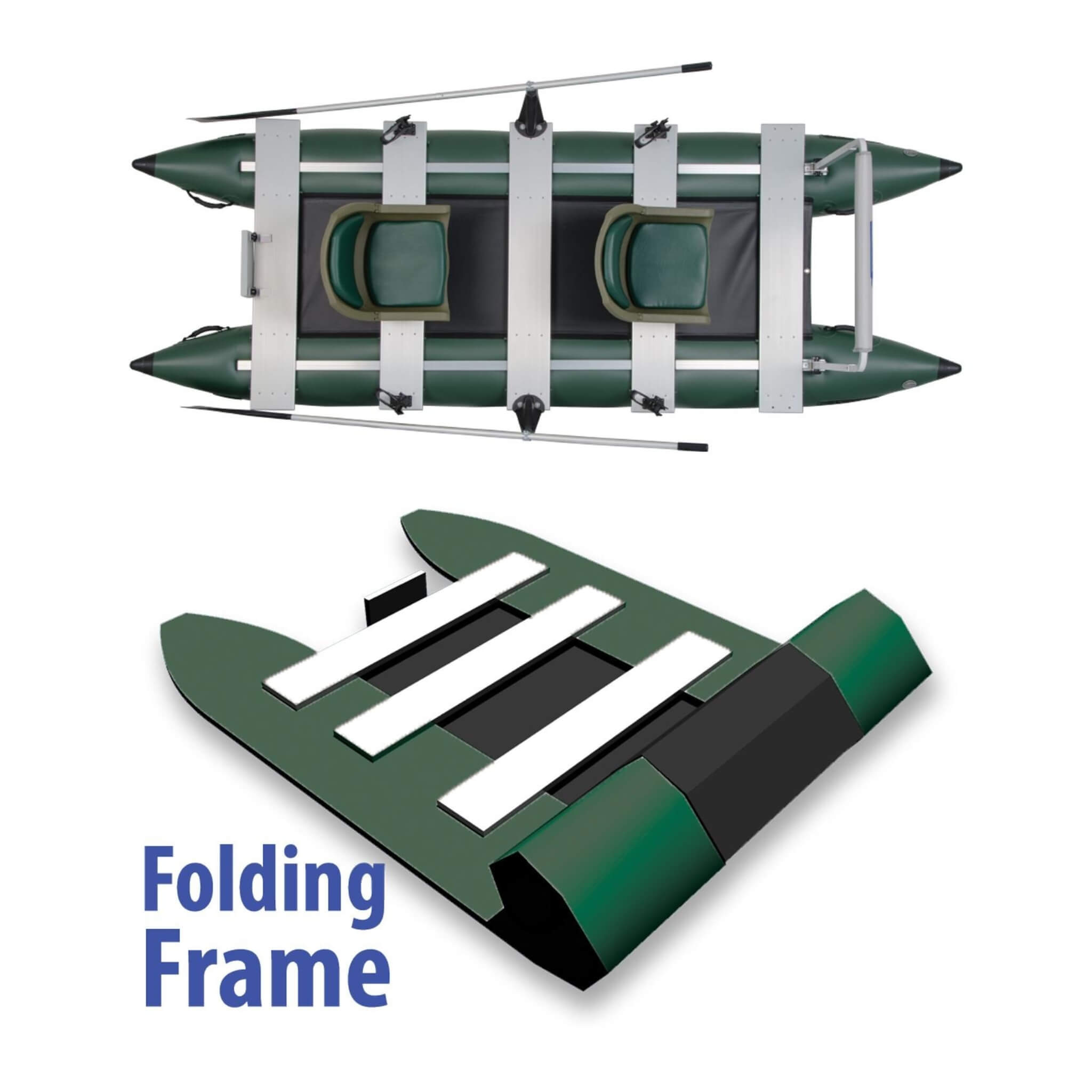 Sea Eagle 375FC FoldCat 2 Persons Inflatable Fishing Lightweight Pontoon Boat [375FC] (SAK34652)
