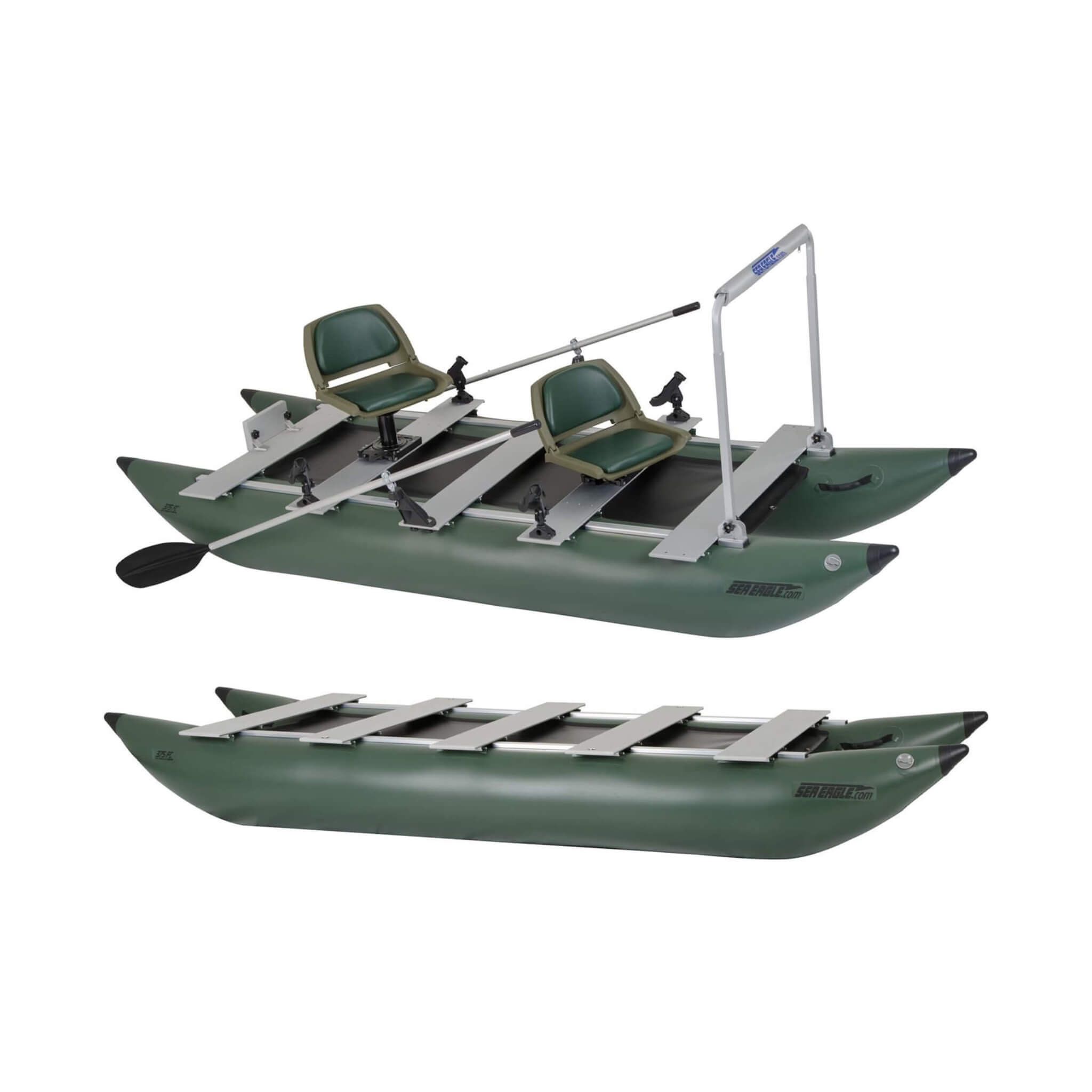 Sea Eagle 375FC FoldCat 2 Persons Inflatable Fishing Lightweight Pontoon Boat [375FC] (SAK34652)