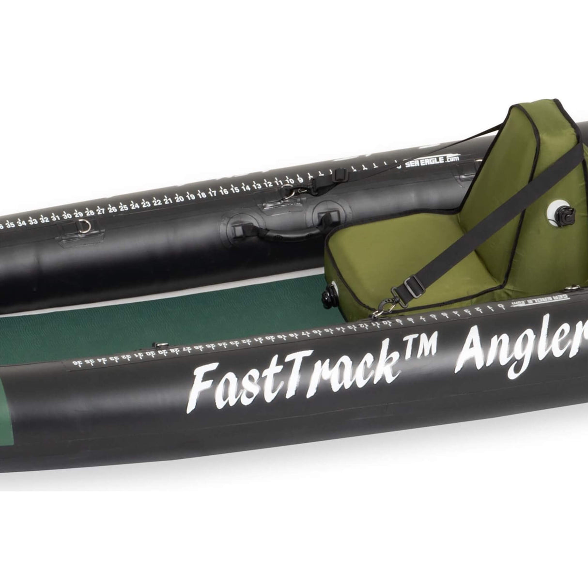 Sea Eagle 385FTA FastTrack 2 Persons Angler Inflatable Hunter Green Fishing Kayak, 12FT [385FTA] (SAK80139)