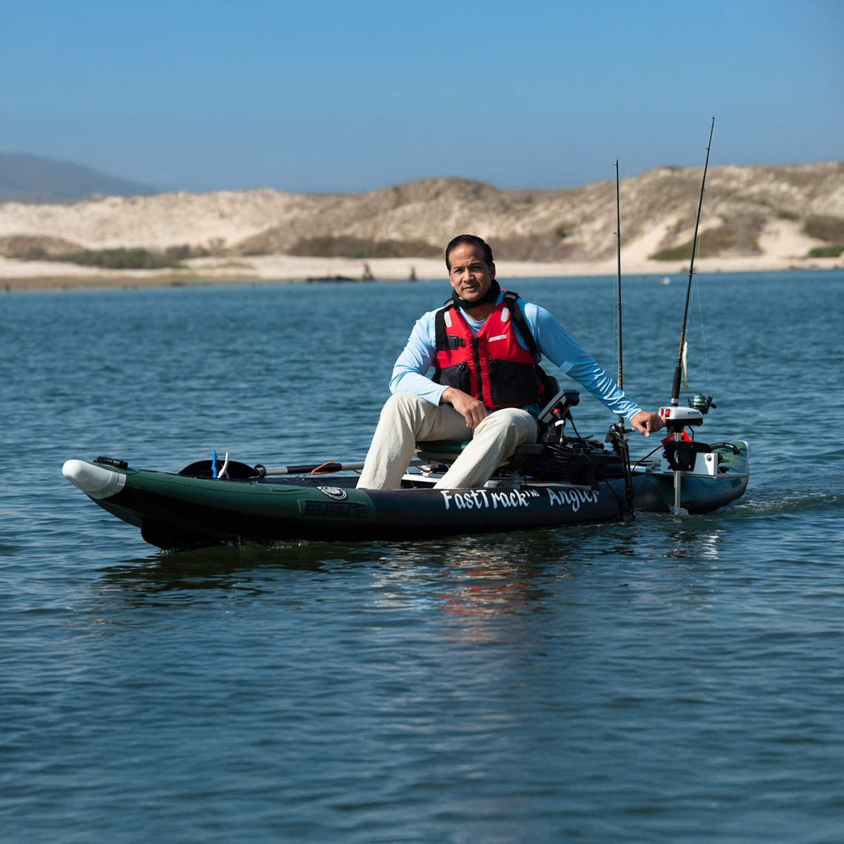 Sea Eagle 385FTA FastTrack 2 Persons Angler Inflatable Hunter Green Fishing Kayak, 12FT [385FTA] (SAK80139)