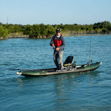 Sea Eagle 385FTA FastTrack 2 Persons Angler Inflatable Hunter Green Fishing Kayak, 12FT [385FTA] (SAK80139)