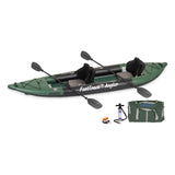 Sea Eagle 385FTA FastTrack 2 Persons Angler Inflatable Hunter Green Fishing Kayak, 12FT [385FTA] (SAK80139)
