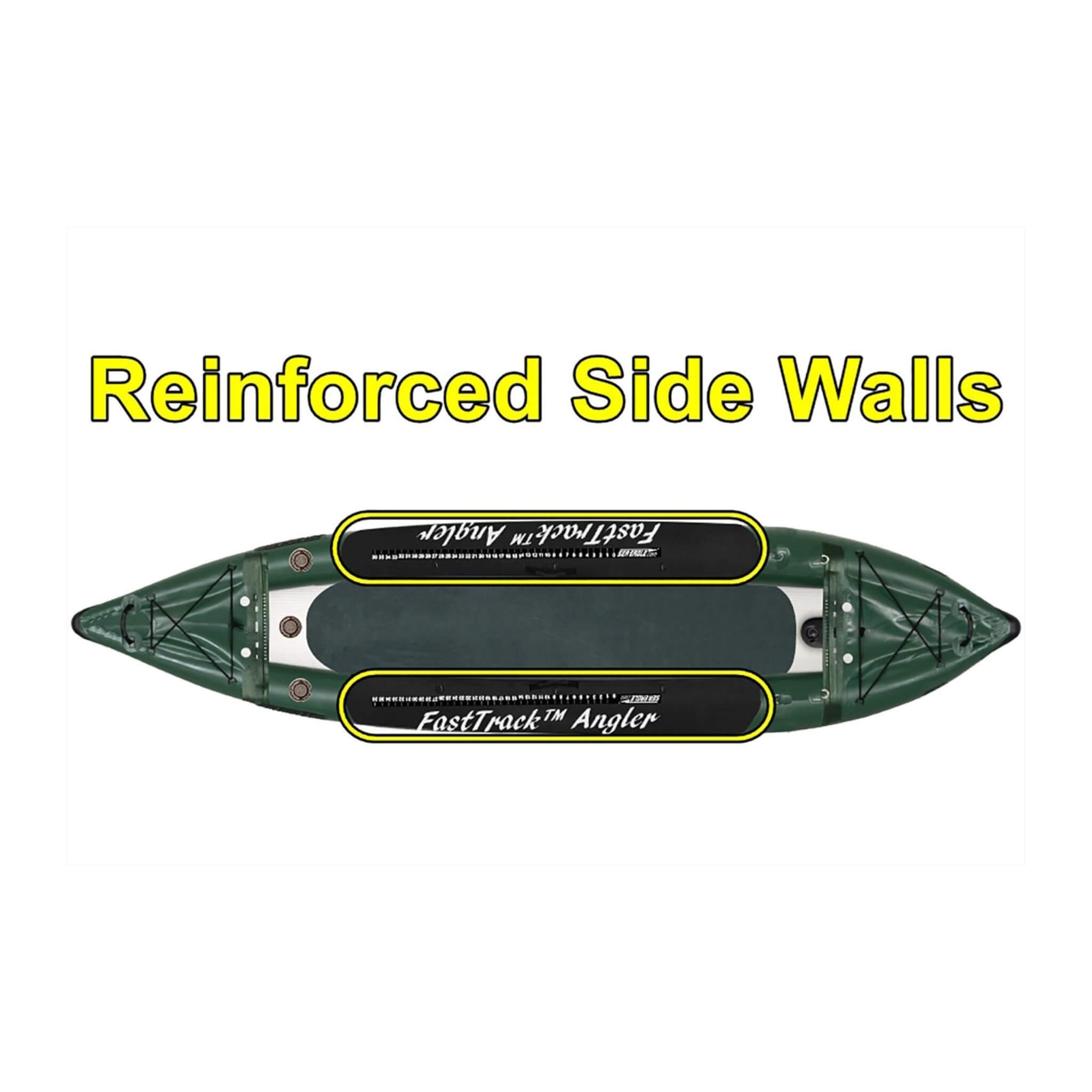 Sea Eagle 385FTA FastTrack 2 Persons Angler Inflatable Hunter Green Fishing Kayak, 12FT [385FTA] (SAK80139)