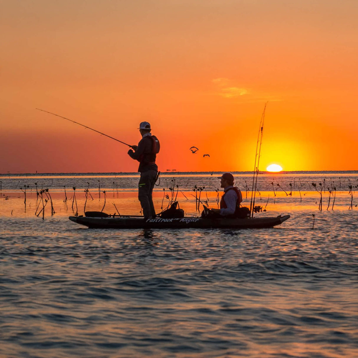 Sea Eagle 385FTA FastTrack 2 Persons Angler Inflatable Hunter Green Fishing Kayak, 12FT [385FTA] (SAK80139)