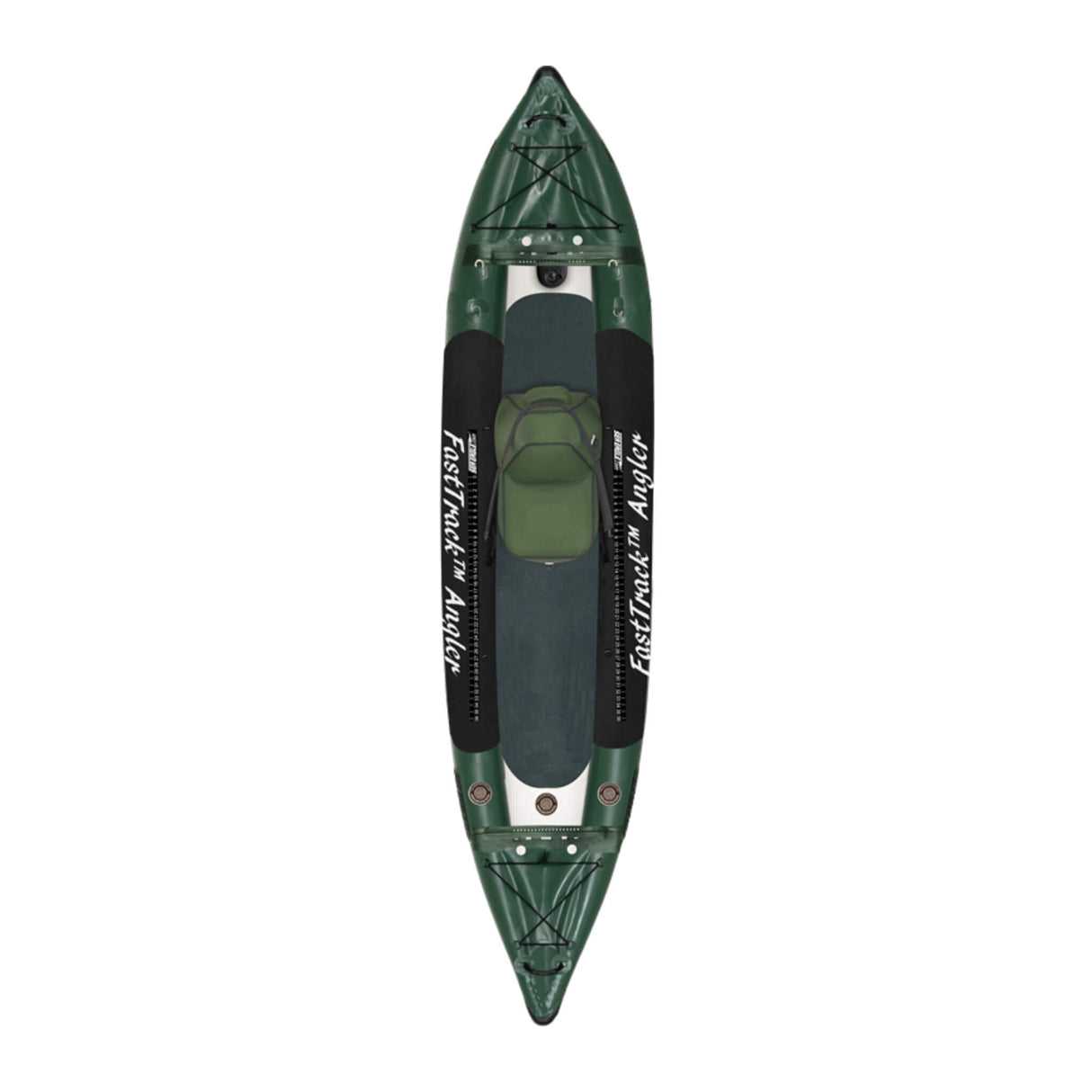 Sea Eagle 385FTA FastTrack 2 Persons Angler Inflatable Hunter Green Fishing Kayak, 12FT [385FTA] (SAK80139)