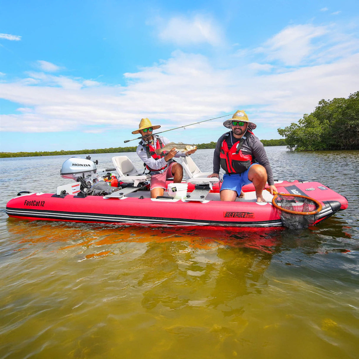 Sea Eagle Boats FastCat12™ Catamaran Inflatable Boat, 13FT (SAK29684)