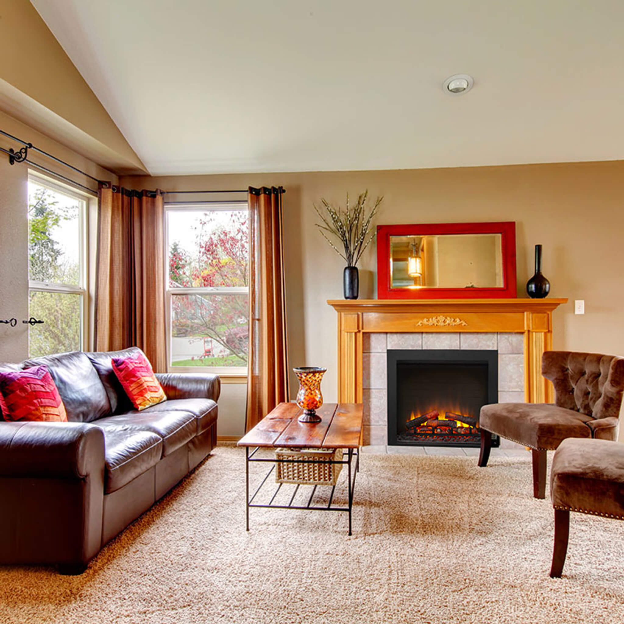 Simplifire Built-In Traditional Electric Fireplace [SF-BI36-EB]