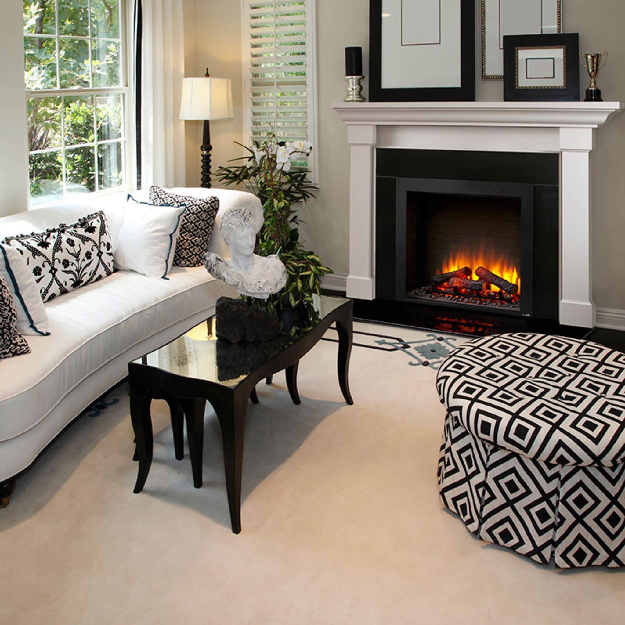 Simplifire Built-In Traditional Electric Fireplace [SF-BI36-EB]