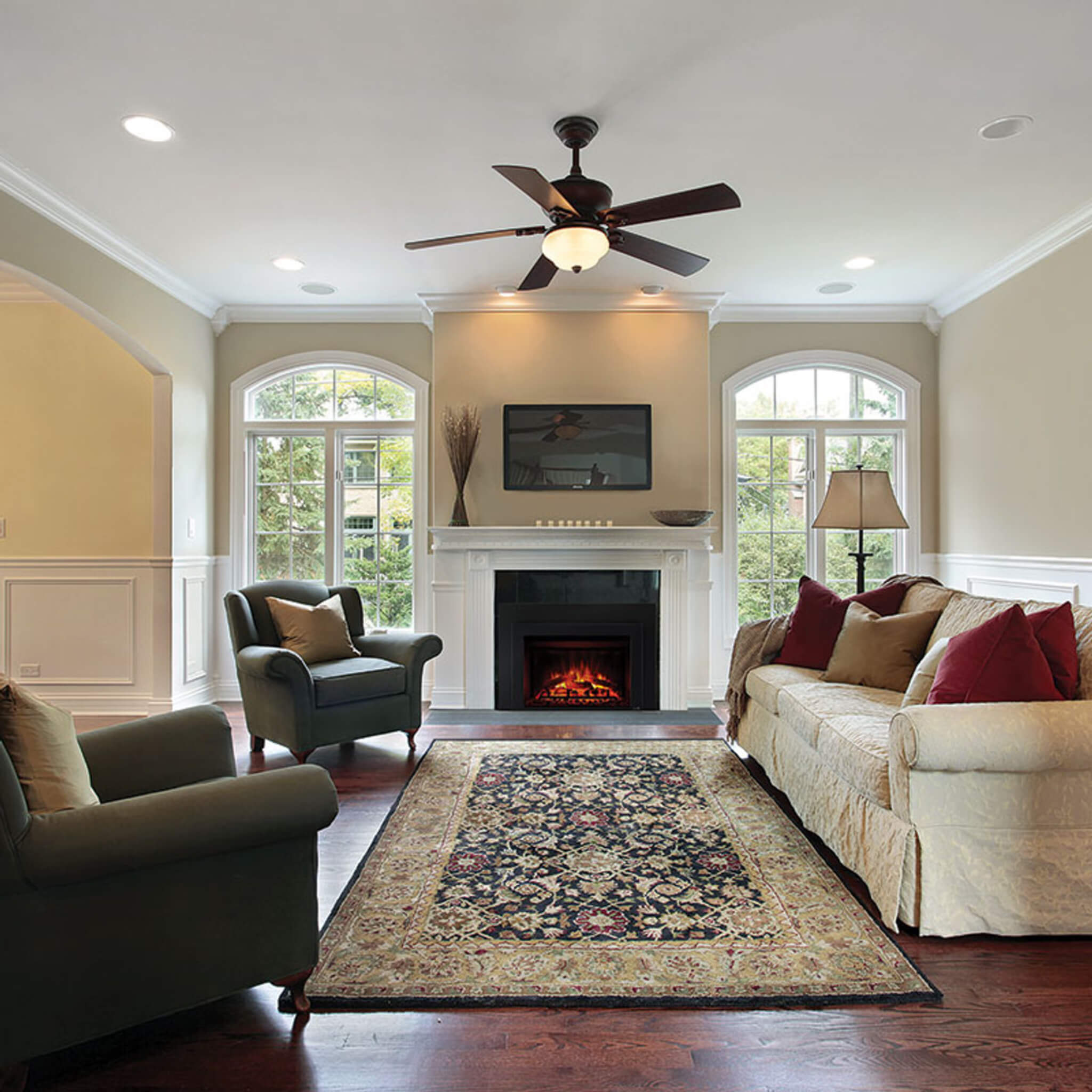 Simplifire Built-In Traditional Electric Fireplace [SF-BI36-EB]