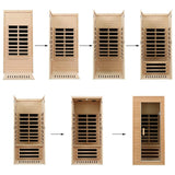 Single-Person Indoor Low EMF FAR Infrared Heat Hemlock Wood Personal Home Spa Sauna, 1200W