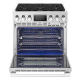 SKS 36" Dual-Fuel Pro Range with 6 Burners, Stainless Steel – SKSDR360S