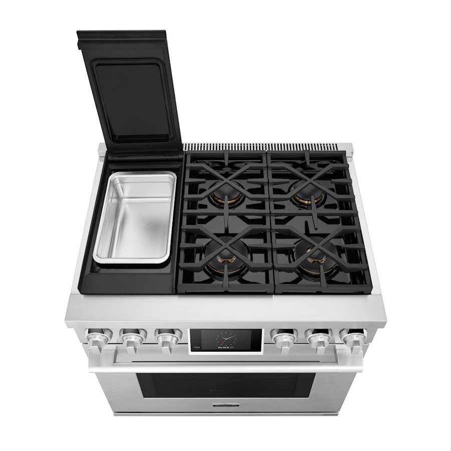 SKS 36" Dual-Fuel Pro Range with 6 Burners, Stainless Steel – SKSDR360S