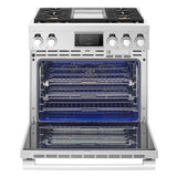 SKS 36" Dual-Fuel Pro Range with Steam-Combi Oven & Griddle, Stainless Steel – SKSDR360GS