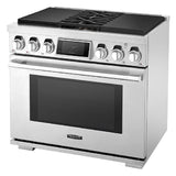 SKS 36" Dual-Fuel Pro Range with Sous Vide & Induction, Stainless Steel – SKSDR360SIS