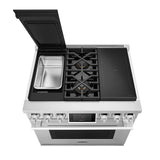 SKS 36" Dual-Fuel Pro Range with Sous Vide & Induction, Stainless Steel – SKSDR360SIS