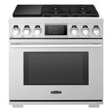 SKS 36" Dual-Fuel Pro Range with Steam-Combi Oven & Sous Vide, Stainless Steel – SKSDR360SS