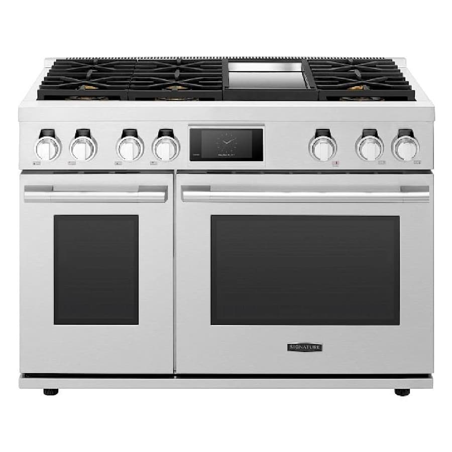 SKS 48" Dual-Fuel Pro Range with 6 Burners & Griddle, Stainless Steel – SKSDR480GS