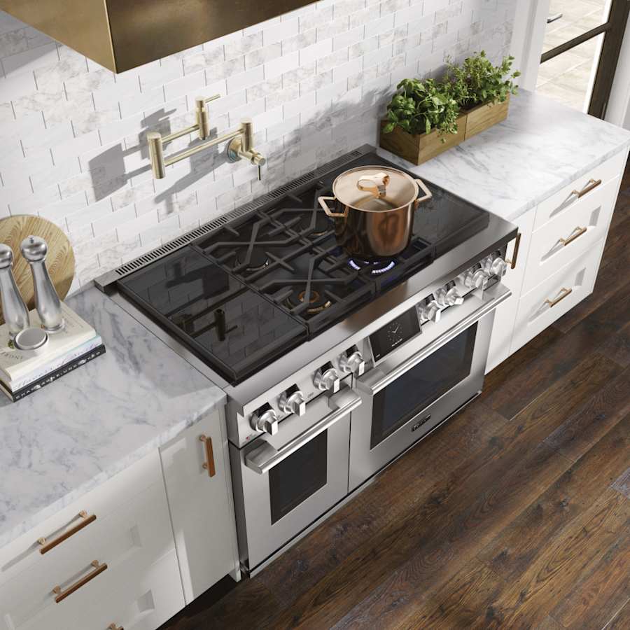 SKS 48" Dual-Fuel Pro Range with Sous Vide & Induction, Stainless Steel – SKSDR480SIS