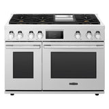 SKS 48" Gas Pro Range with 6 Burners & Griddle, Stainless Steel – SKSGR480GS