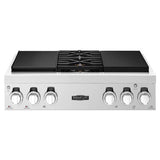 SKS 36" Dual‑Fuel Pro Rangetop with Sous Vide & Induction, Stainless Steel – SKSRT360SIS