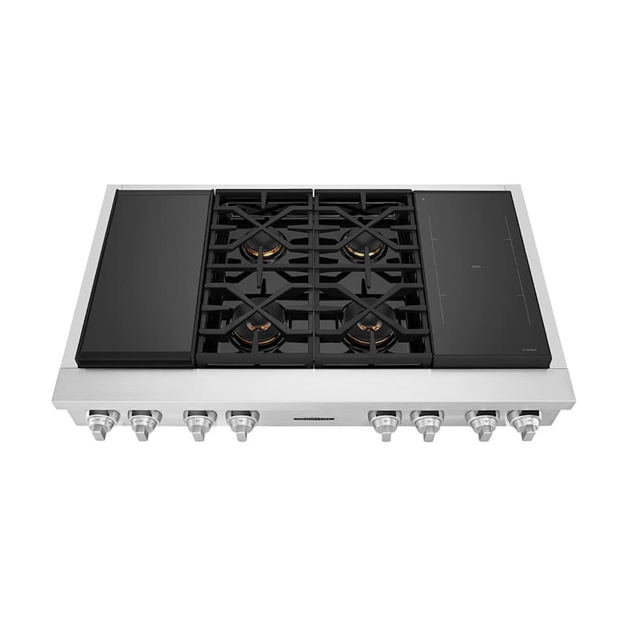 SKS 48" Dual‑Fuel Pro Rangetop with Sous Vide & Induction, Stainless Steel – SKSRT480SIS