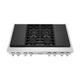 SKS 48" Dual‑Fuel Pro Rangetop with Sous Vide & Induction, Stainless Steel – SKSRT480SIS