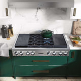 SKS 48" Dual‑Fuel Pro Rangetop with Sous Vide & Induction, Stainless Steel – SKSRT480SIS