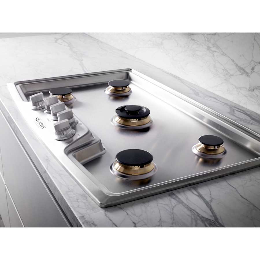 SKS 36" Gas Cooktop with 5 Brass Burners, Stainless Steel – SKSGT3654S