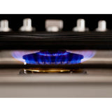 SKS 36" Gas Cooktop with 5 Brass Burners, Stainless Steel – SKSGT3654S