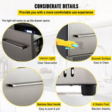 Small Double Drawer Stainless Steel Built-In Undercounter Beverage Refrigerator, 5.1 Cu.Ft.