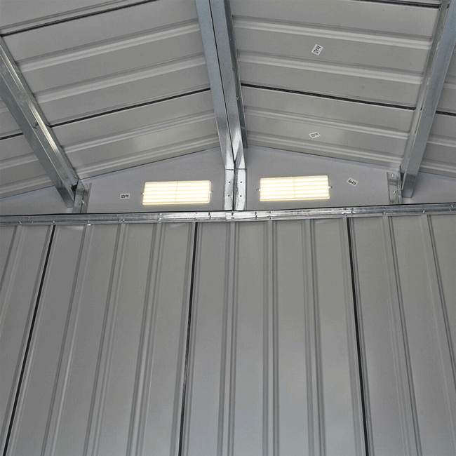 Small Outdoor Garden Backyard Storage Tool Shed W/ Sliding Door, 4'x7'