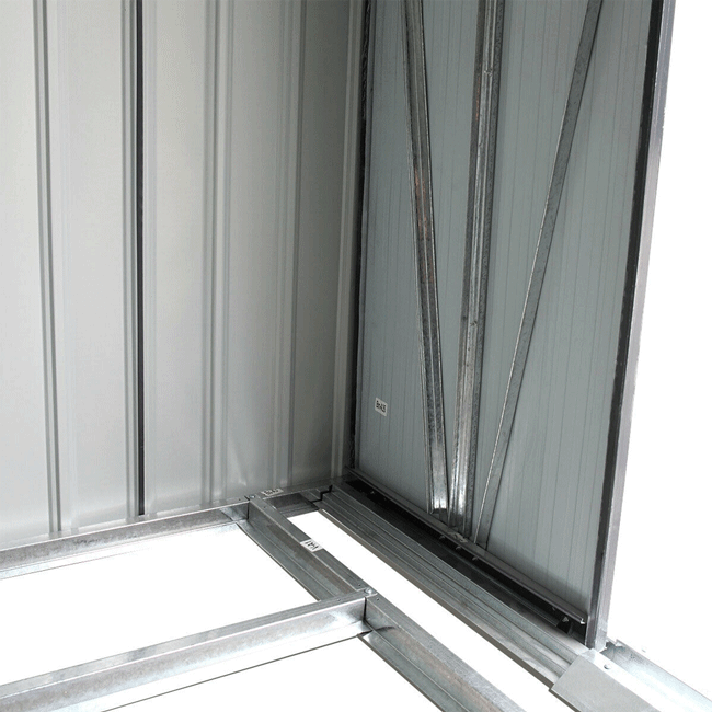 Small Outdoor Garden Backyard Storage Tool Shed W/ Sliding Door, 4'x7'