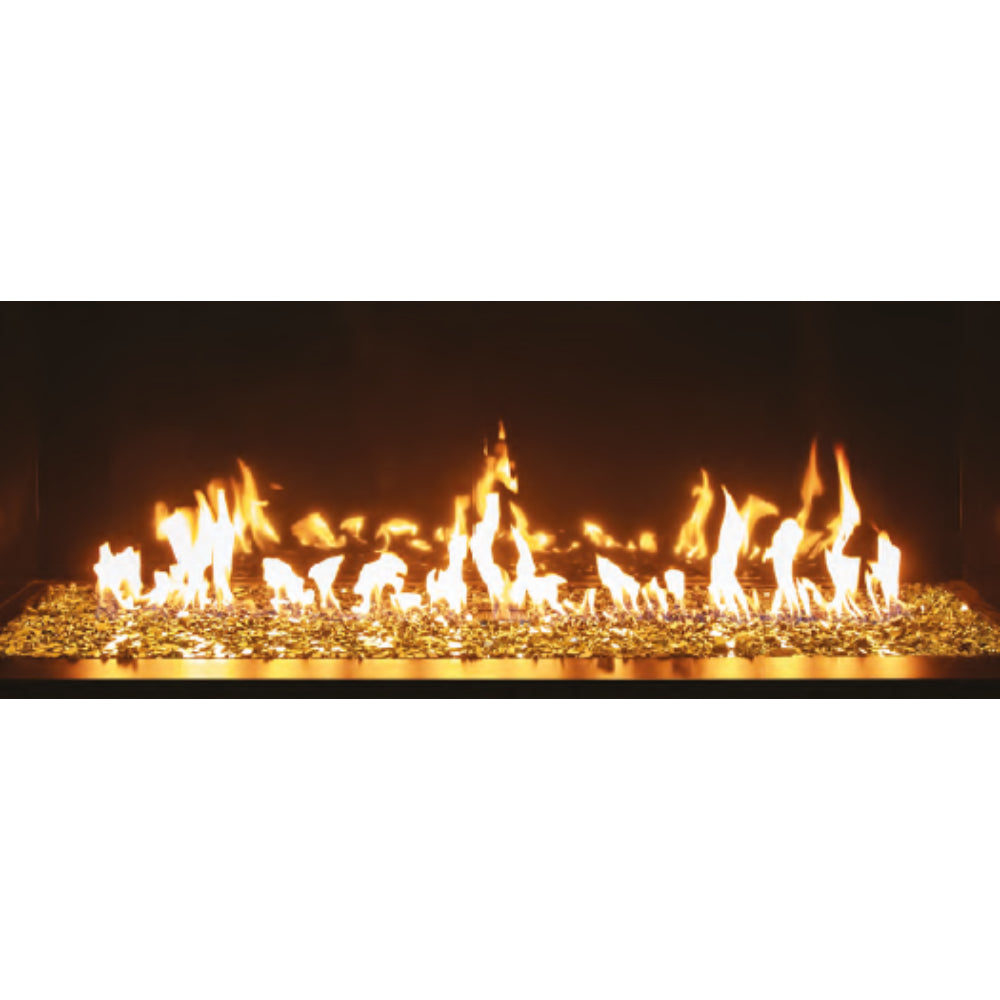 Summit 48" Linear with Bedrock Contemporary Fireplace - Natural Gas